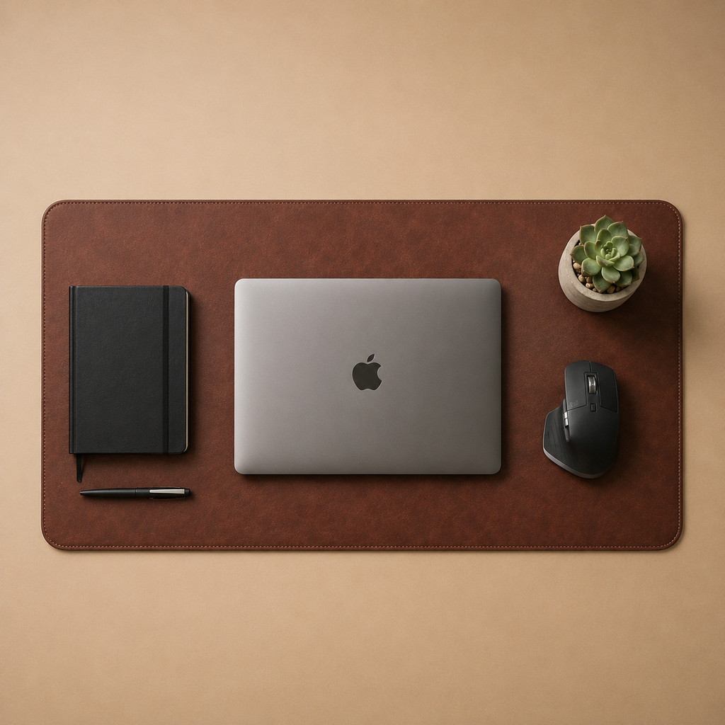 ROVAN Leather Desk Mat - Minimalist Work Surface (Desk Pad Edition)